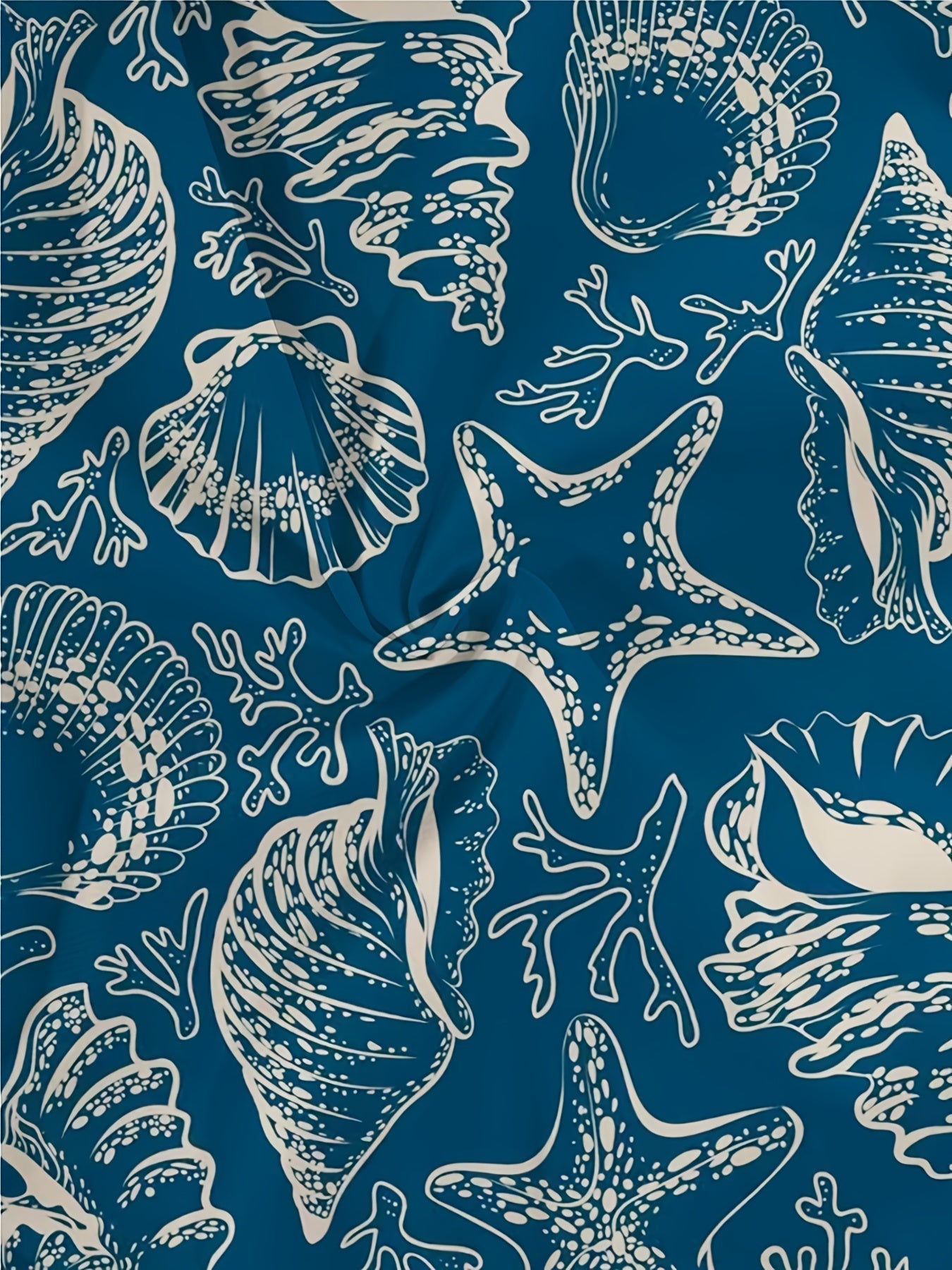 Plus Size Men's Tropical Print Beach Shorts with Elastic Drawstring Waist and Pockets