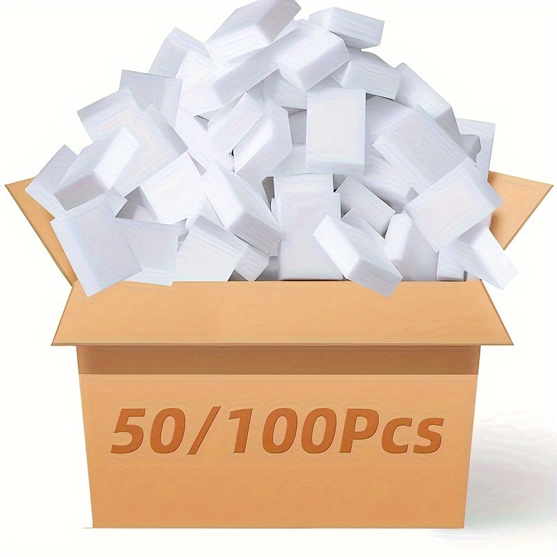 Ko‘p funksiyali tozalash gubkasi, oshxona, hammom va avtomobil uchun 50 yoki 100 ta paket