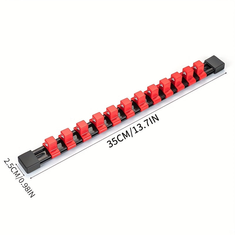 Socket Organizer Wall Rack for 1/4, 3/8, and 1/2 Inch Ratchet Sockets