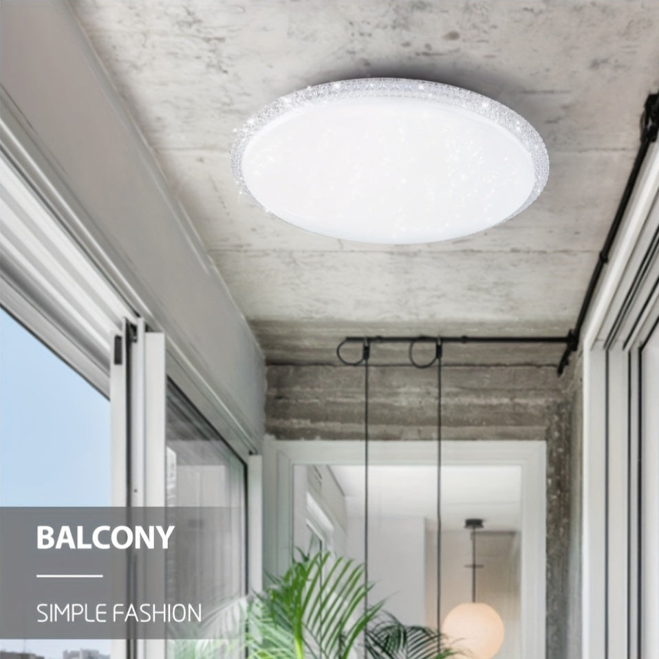 13 Inch LED Ceiling Light Daylight White 6000K Flush Mount Acrylic Shade