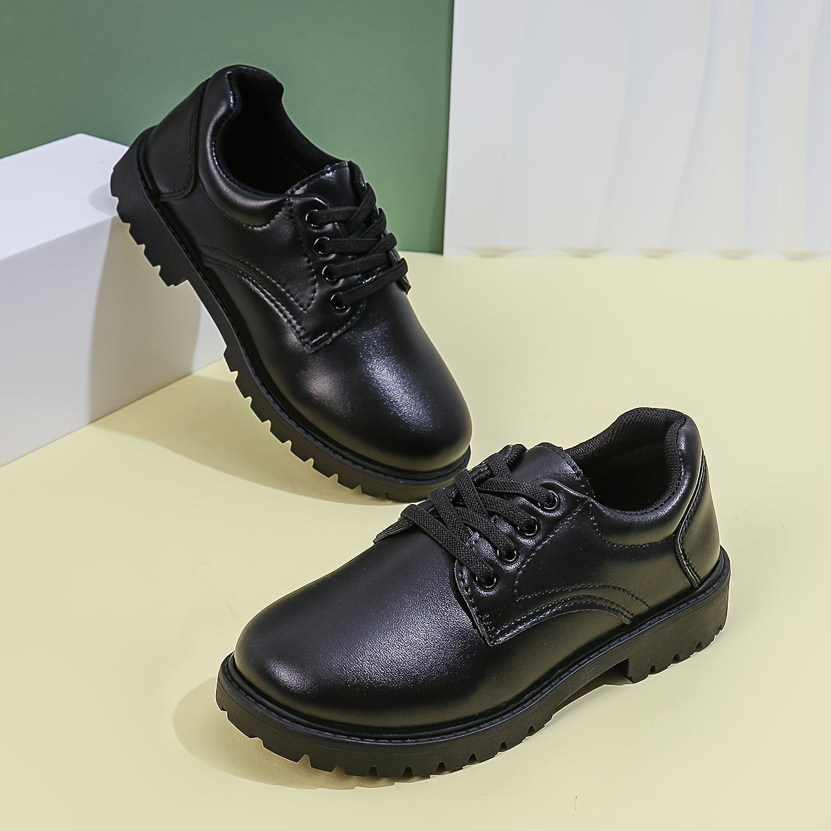 Zapatos Oxford para niños y niños de cuero antideslizantes, zapatos casuales de vestir para escuela y fiestas