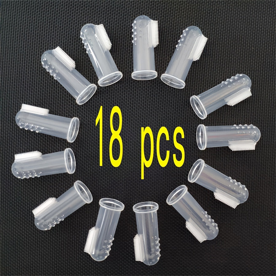 Pet Dental Care Set Soft Silicone Biodegradable Dog and Cat Toothbrushes