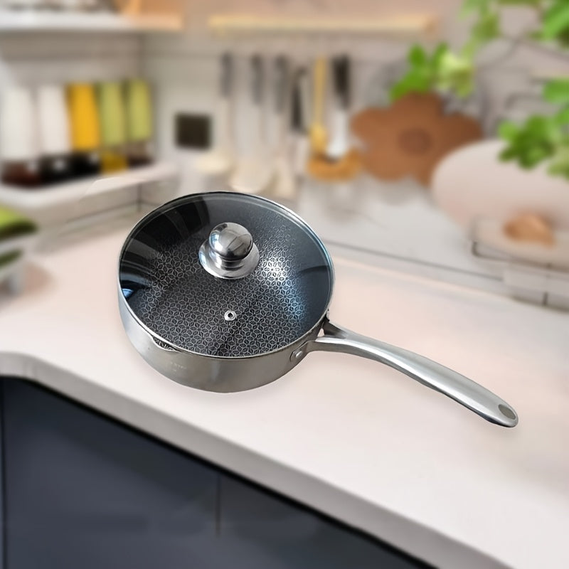 Olla de acero inoxidable con recubrimiento antiadherente de panal para sopa y guiso