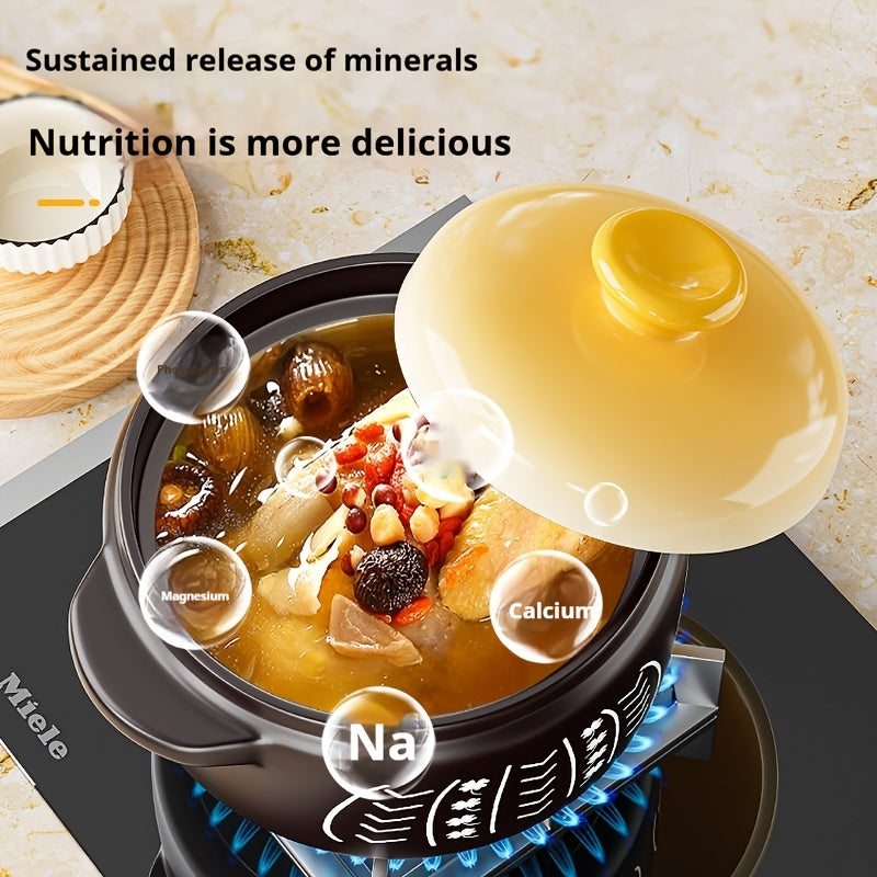 Керамическая большая кастрюля-тыква, безопасна для посудомоечной машины, универсальная для супов, пасты, морепродуктов