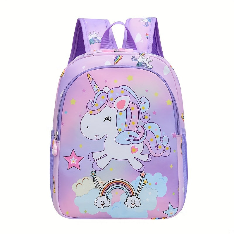 Qizlar uchun Qiziqarli Unicorn Malikasi Ruksak - Nylon, Suvga chidamli va Yengil, Moslashuvchan Kamarlar, Zip Yopilishi - Bolalar bog'chasiga va Tashqi Sarguzashtlar uchun Ideal, 3-6 yosh, Unicorn mavzusida.