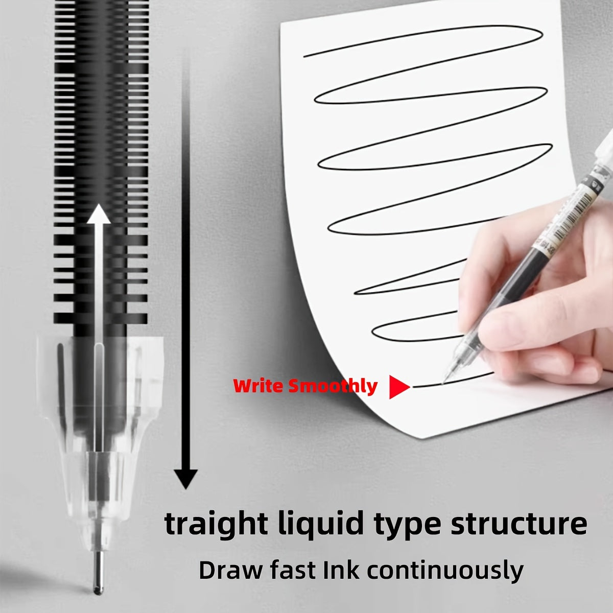 30pcs Ballpoint Pens Set 0.5mm Quick Drying Ink Black Blue Red for School Office