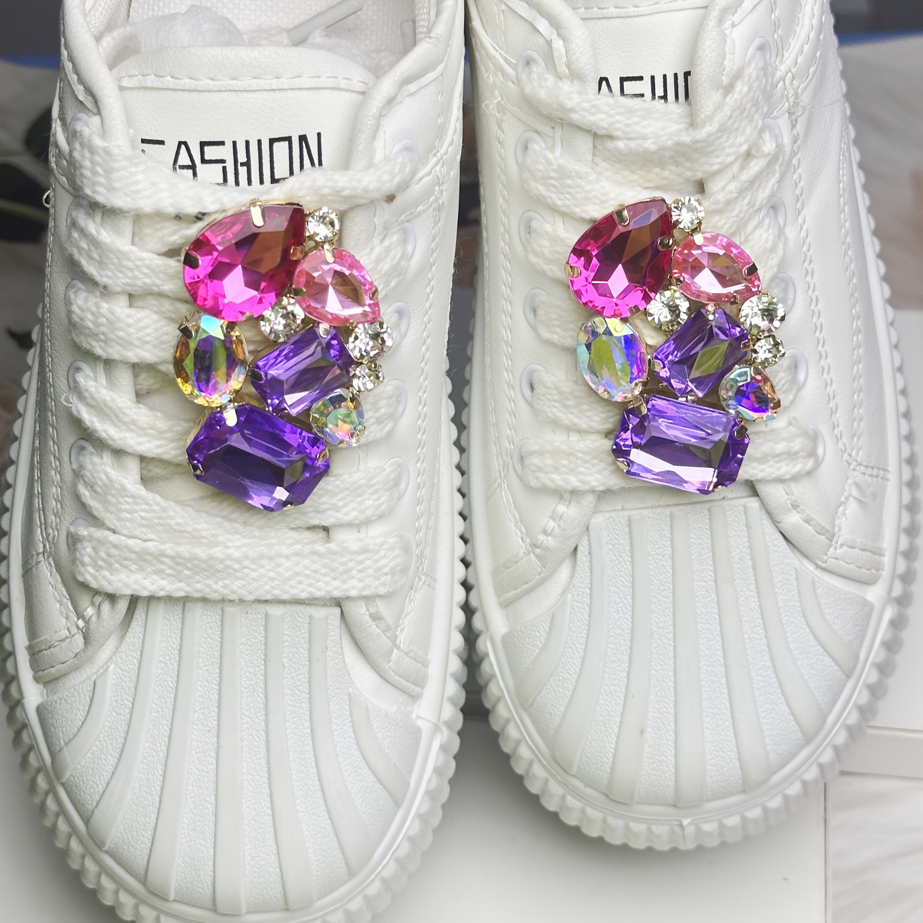 Unisex Acrylic Rhinestone Shoe Charms Removable Decor Shoe Accessory