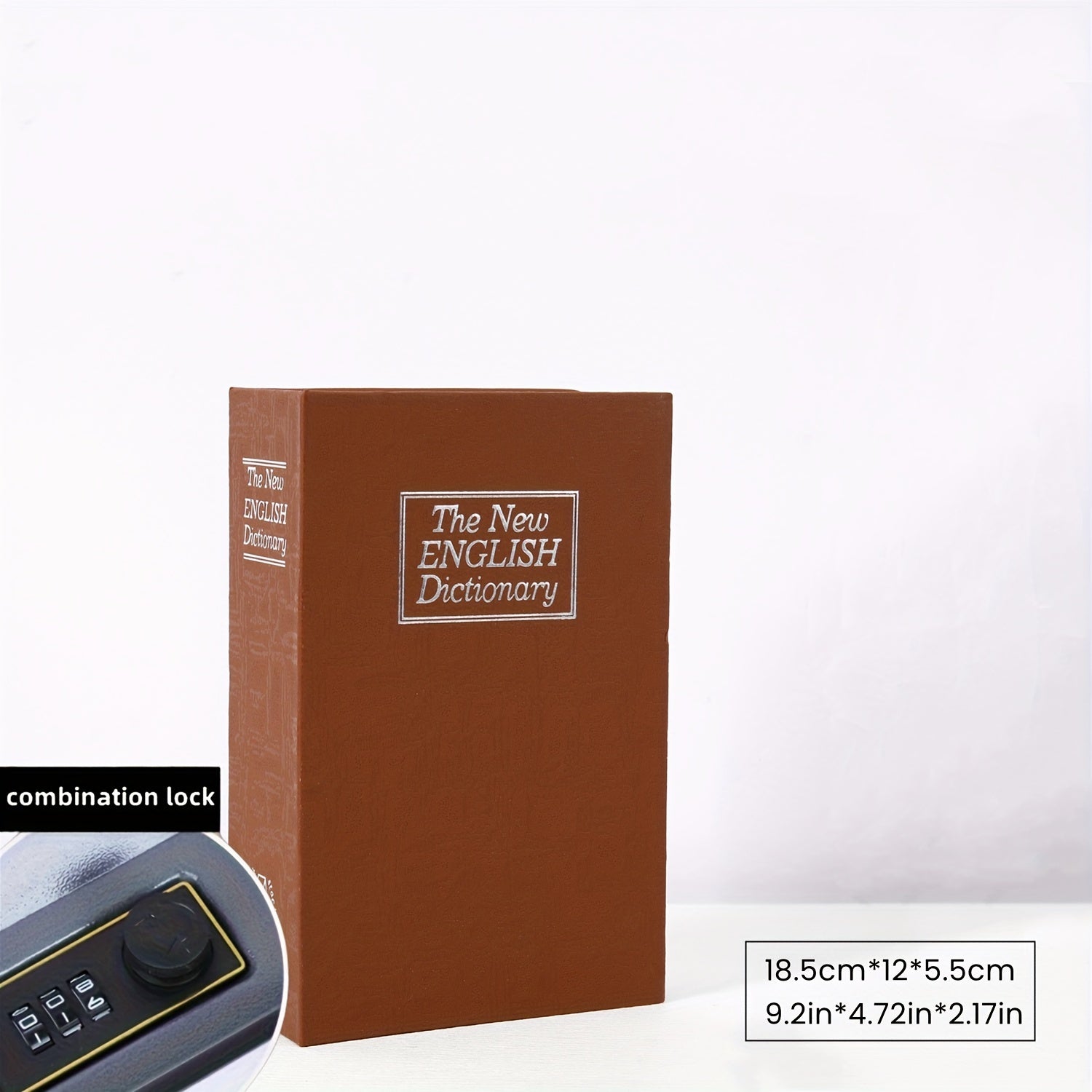 Metal Book Shape Money Box with Password Lock for Valuables Safe Storage