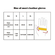 Men's Black Winter Gloves with Deer Pattern Goatskin Lining for Outdoor Driving