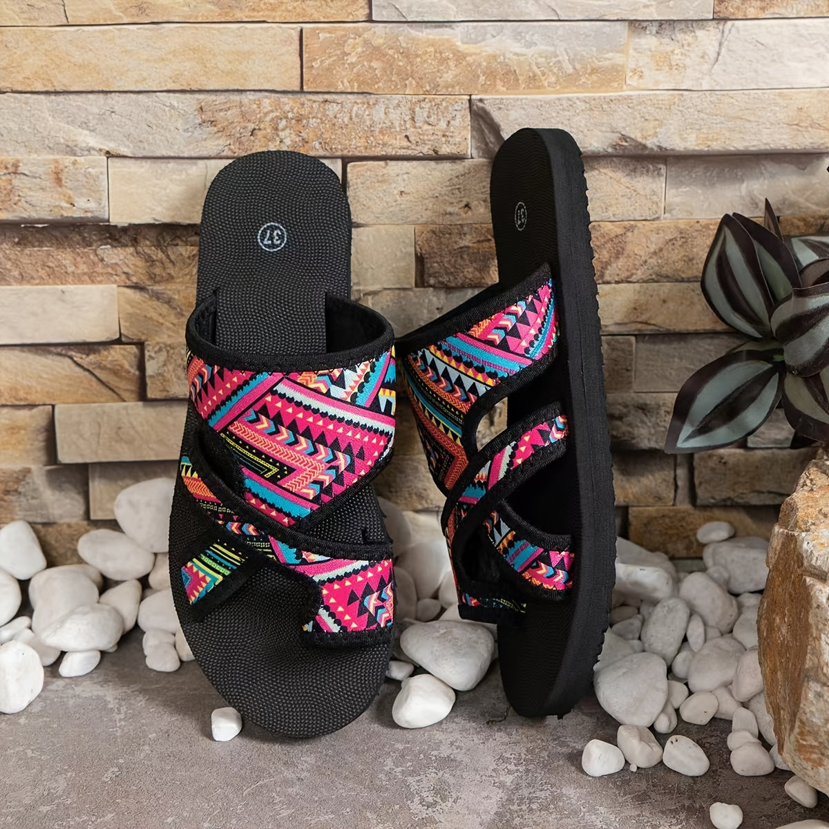 Women's Mesh Slip-On Sandals with Non-Slip Rubber Sole and Flat Heel