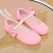 Girls' Glitter Bowknot Mary-Jane Shoes with Non-Slip Sole for Girls 14 and Under