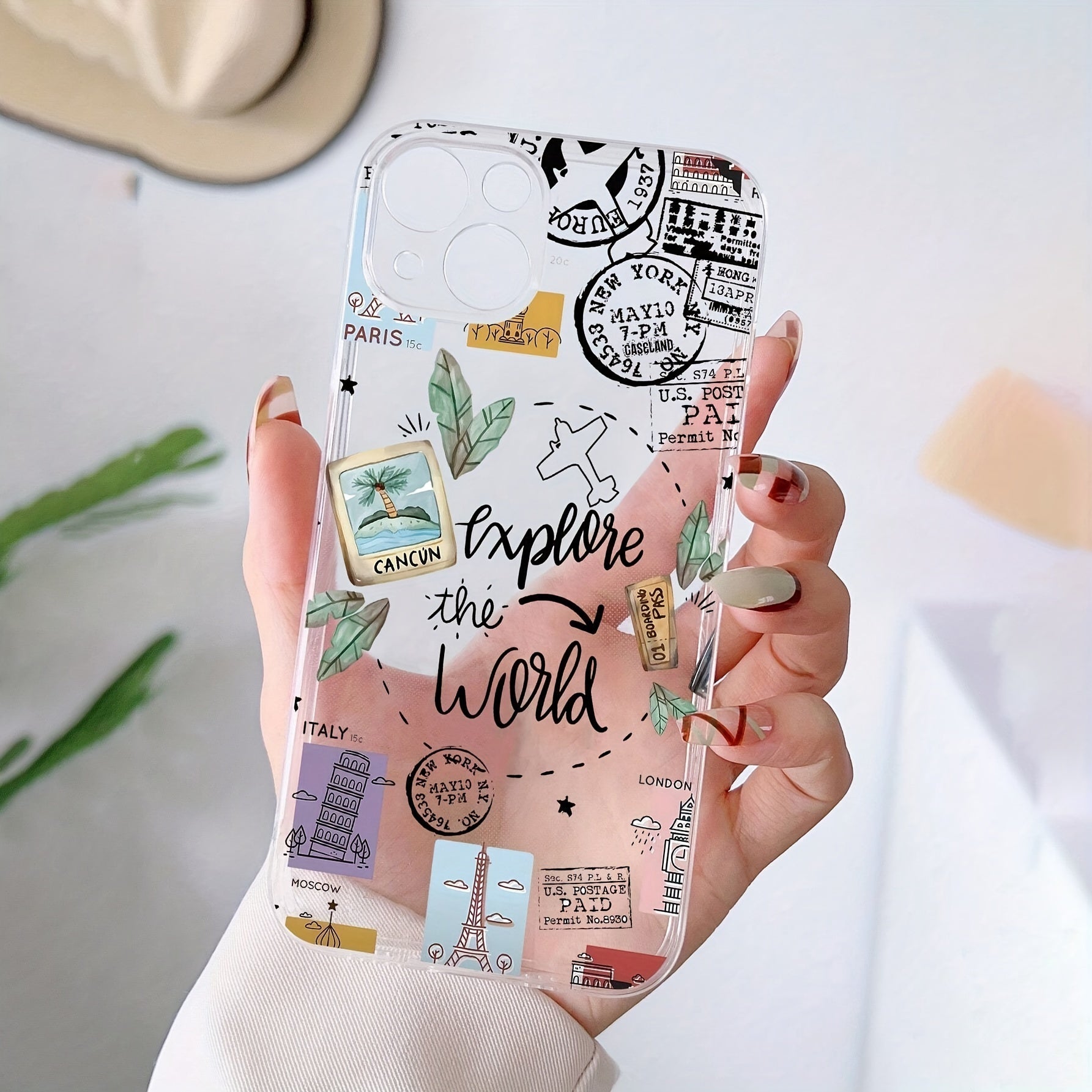 Ударопрочный чехол для телефона с гавайским узором для различных моделей Apple, включая 16PROMAX, 16PLUS, 16PRO, 16, 15PROMAX, 15PLUS, 15PRO, 15, 14PROMAX, 14PLUS, 14PRO, 14, 13PROMAX, 13PRO, 13