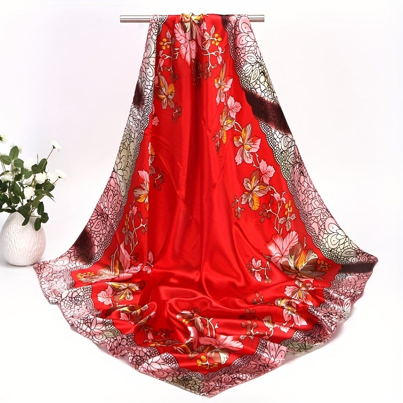 Soft Satin Sunshade Shawl for Sun Protection and Lightweight Comfort