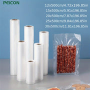 Vacuum Sealer Bags Set for Food Storage, Multiple Sizes, Kitchen Use