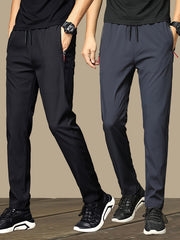 2-Pack Erkaklar uchun Tasodifiy Chiroq Poyabzal, Zip Kichik Cho'ntaklar bilan, Bir Rangli Polyester O'rta Belga Mos Keltirilgan Uzoq Shimlar, Yozga, Tashqi Sayohatga va Erkaklar uchun Sovg'a sifatida mos keladi.