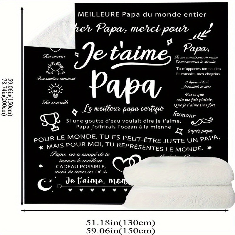 Double-Sided Flannel Cooling Blanket Small Throw Gift for Dad