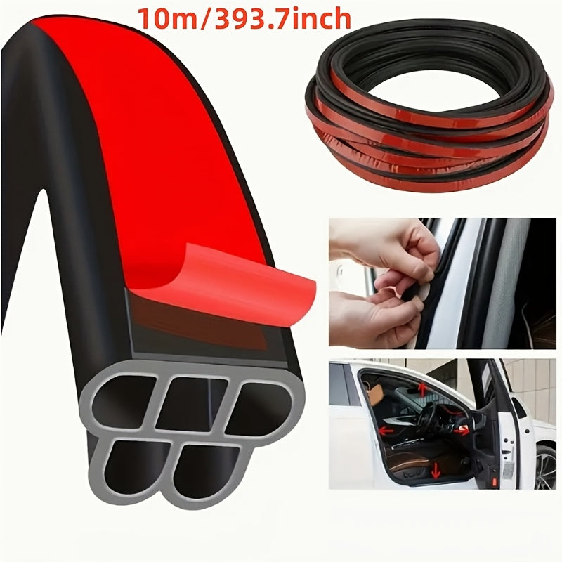 Car Noise Insulation Seal Strip 10m Weatherproof Rubber Door Window Filler