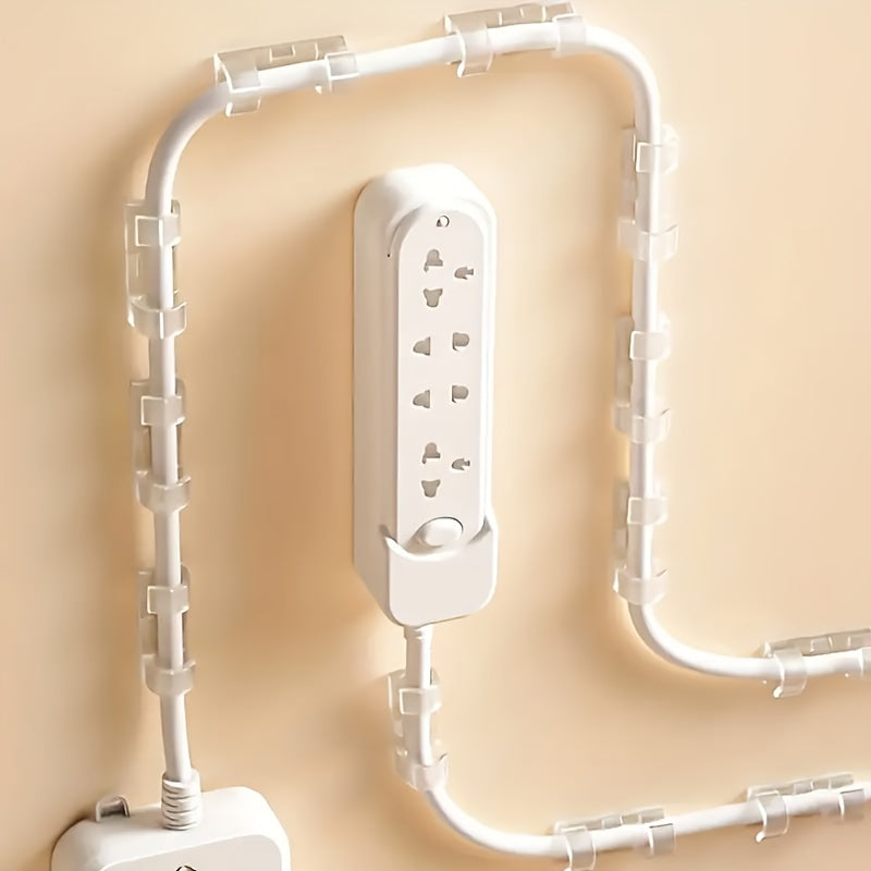 20/60 шт. прозрачных пластиковых самоклеящихся зажимов для кабелей для организации проводов на стенах и столах