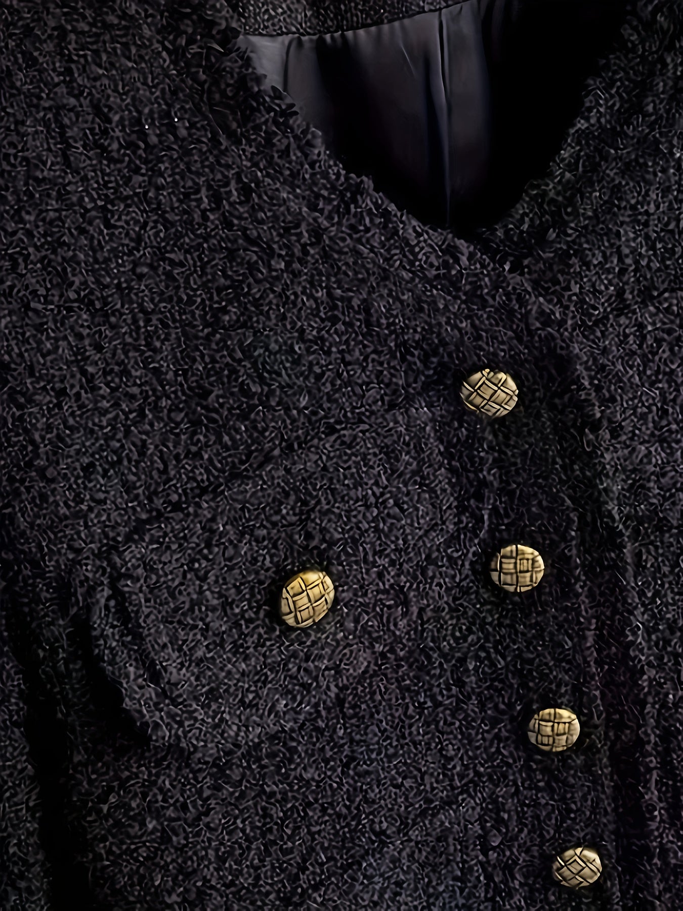 Women's Polyester V-Neck Solid Color Jacket Fall Winter Outerwear