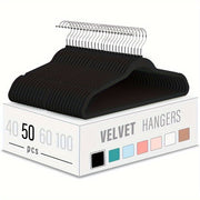 50/30 Pack Velvet Hangers Non-Slip Space-Saving for Coats Pants Dresses