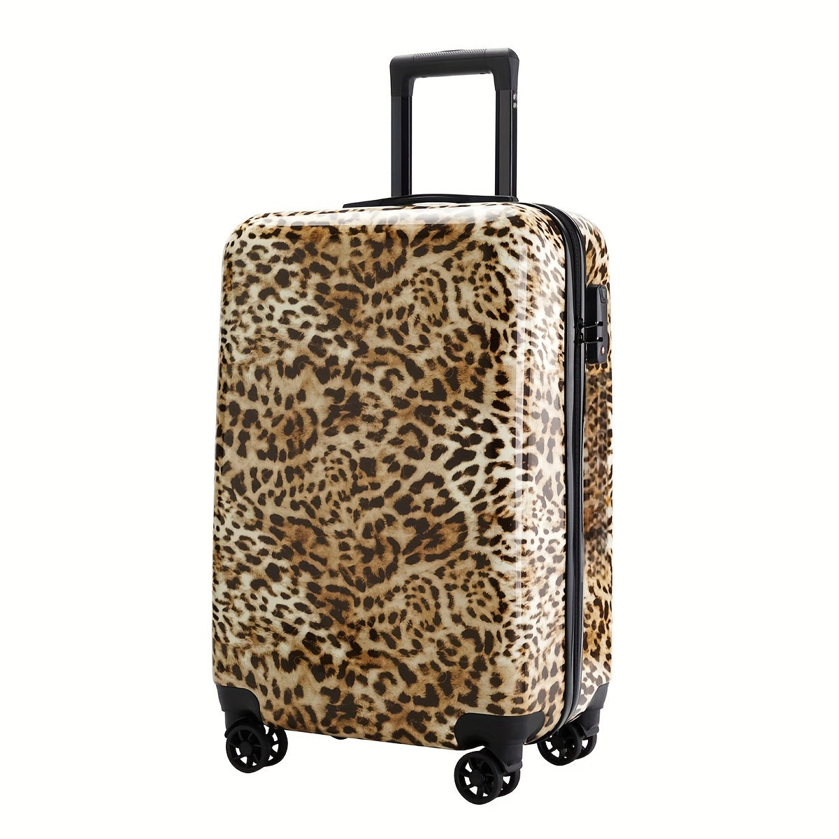 Leopard and Zebra Print Hard Shell Luggage with Spinner Wheels and TSA Lock