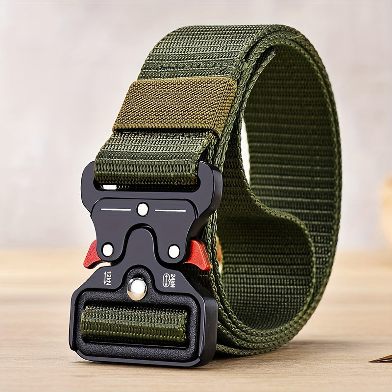 Unisex Canvas Belt Adjustable Tactical Belt for Outdoor, Casual, Everyday Wear