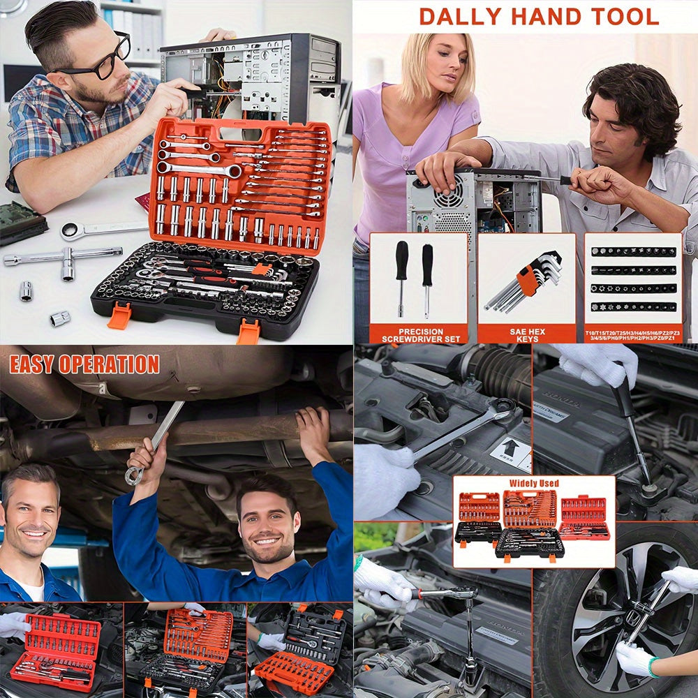 Professional Tool Set 46-151pcs Vanadium Chromium Steel Repair for Cars Bikes