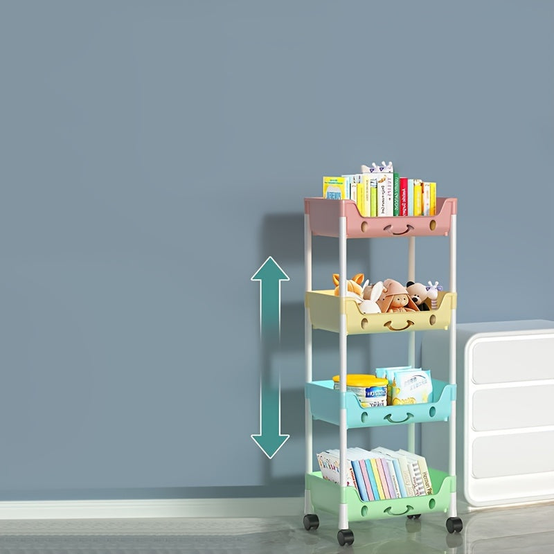 Carro organizador de plástico con 3 niveles para almacenamiento en cocina, baño y manualidades