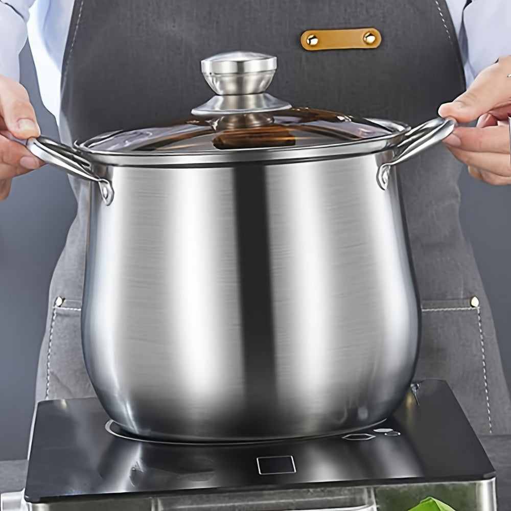 Stainless Steel Stock Pot 12 Qt Cooking Soup Boiling Kitchen Utensil