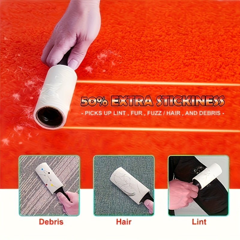 Pet Hair Remover Lint Roller Extra Sticky 60 Sheets Fragrance-Free For Furniture Clothes