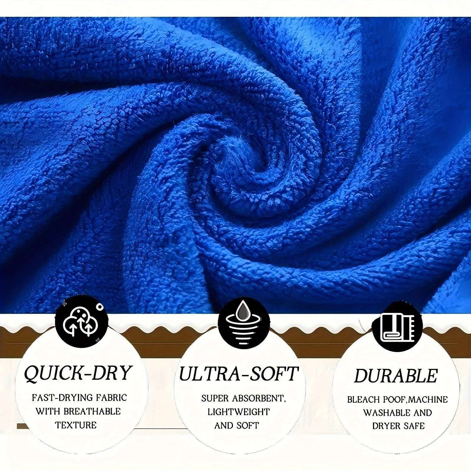 10-Piece Soft Polyester Towel Set for Bathroom Gym Spa Hotel and Commercial Use