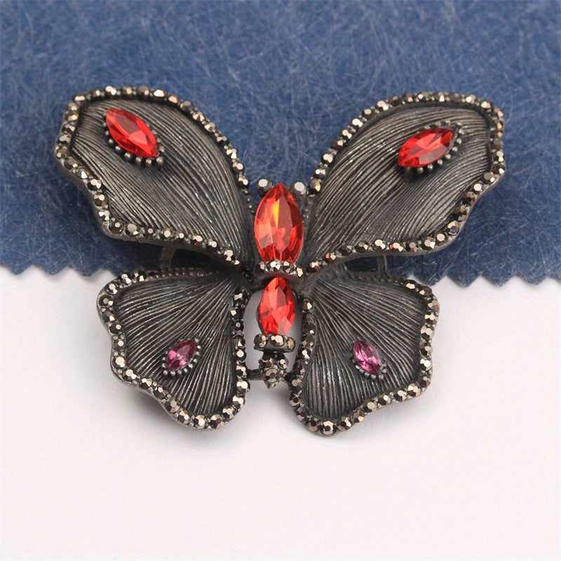 Elegant Butterfly Brooch Rhinestone Jewelry Pin for Women Gift Accessories