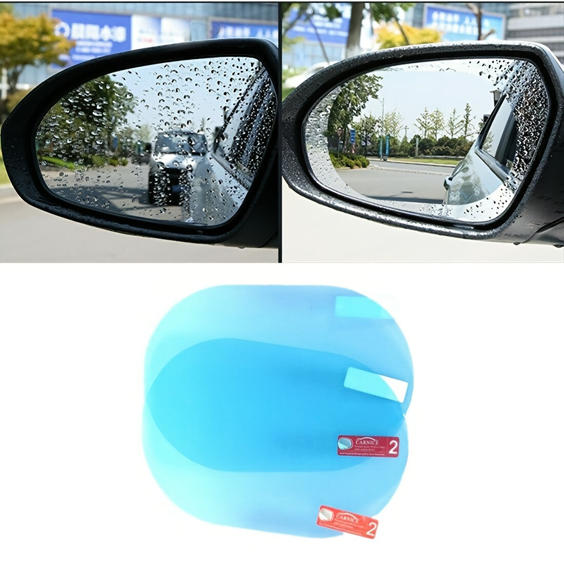 4pcs películas para espejo retrovisor de coche anti-lluvia, anti-niebla, impermeables, transparentes, accesorios de PET