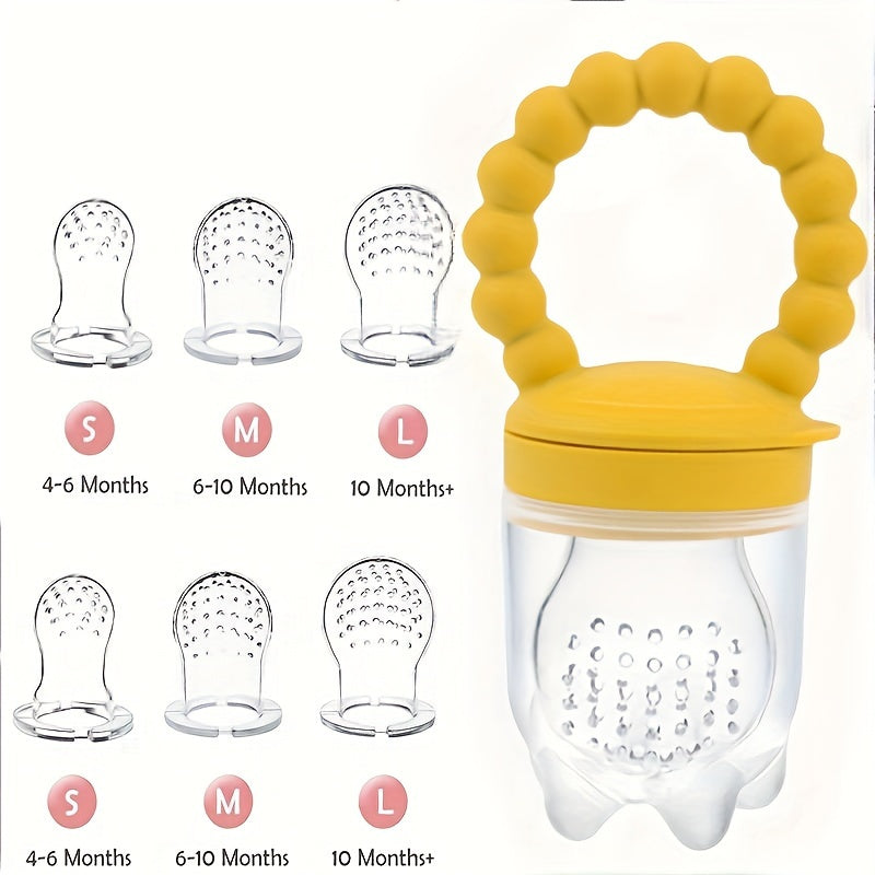 7-Piece Silicone Baby Food Feeder Set for 4-10 Months with Teething Nibblers