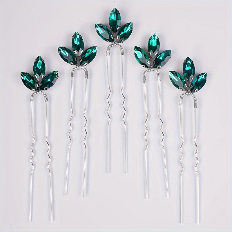 Water Drill Bridal Hairpins Set for Women and Girls, Colorful Wedding Hair Accessories