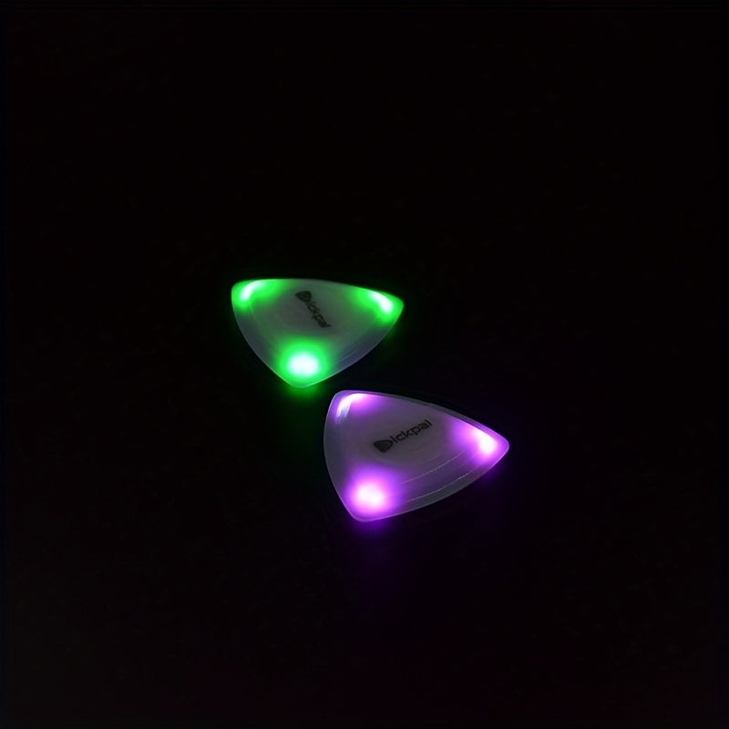 LED Illuminated Wooden Guitar Pick with Multi-Color Lighting and Long Battery Life