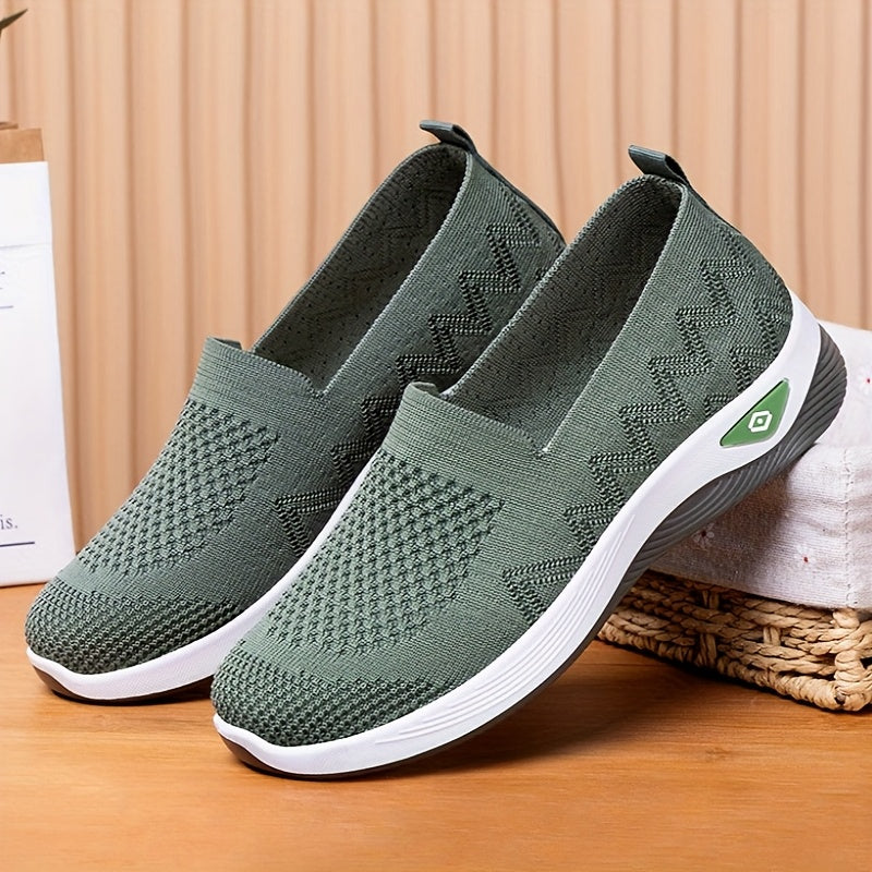 Women's Mesh Slip-On Sneakers Lightweight Casual Walking Shoes All-Season