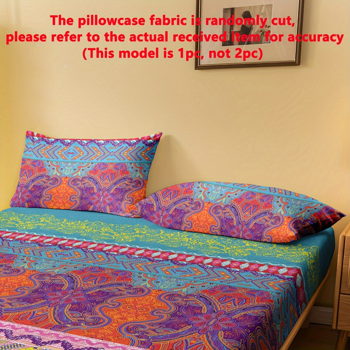 Bohemian Printed Pillowcase 100% Polyester Soft Brushed Fabric Quilted Decor