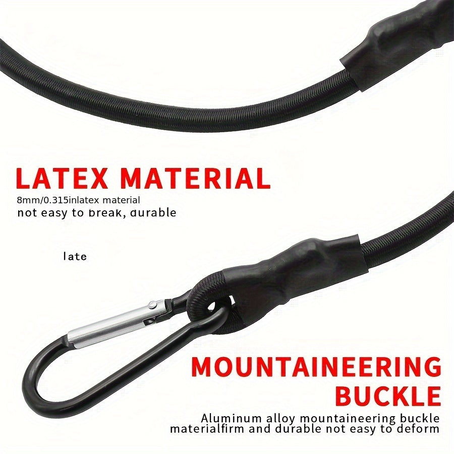 8mm Elastik Bungee Kordlar, Avtomobil Yig'ish uchun Qo'nqog'lar bilan, Yuklarni Mahkam bog'lash