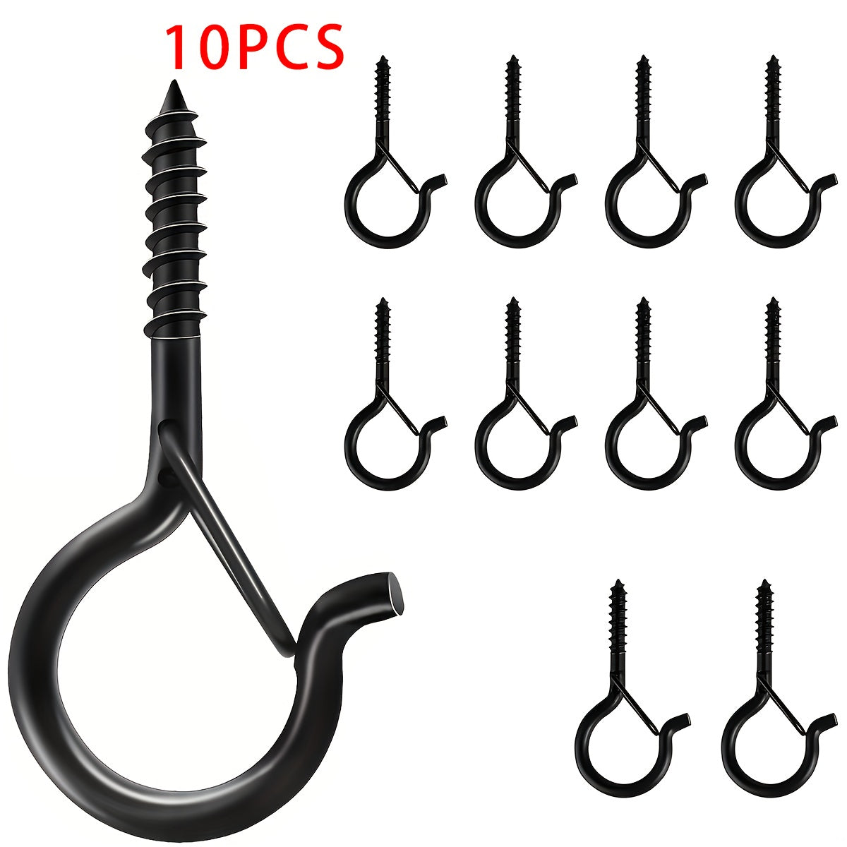 Q-Hanger Hook Set 10/25/40pcs Outdoor String Lights Safety Buckle Powder Coated