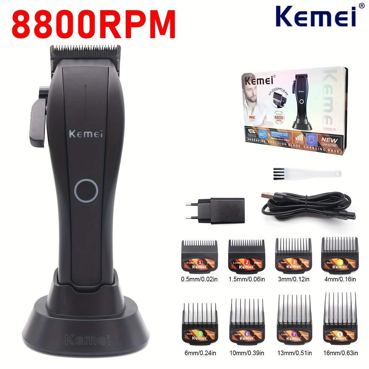 Set de cortapelos profesionales con motor de alta velocidad, batería de litio recargable por USB