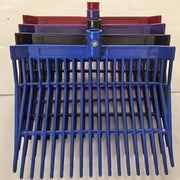 ABS Horse Stall Cleaning Fork Large Blue and Black Durable Plastic Manure Hay Fork