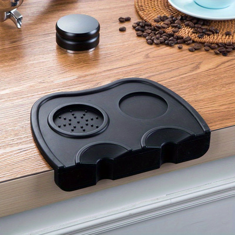 Silicone Coffee Tamper Mat Non-Slip Black Espresso Machine Base