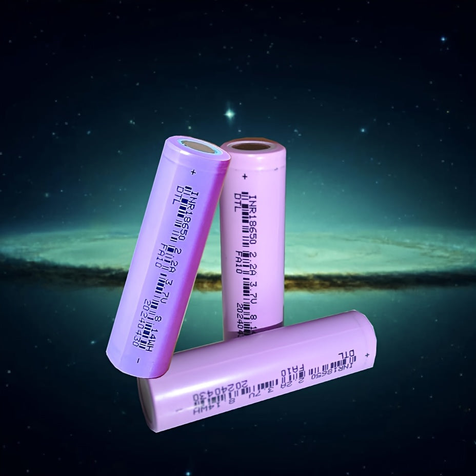 High Capacity 18650 Lithium Battery 3.7V 2200mAh Flat Top for Small Electronics