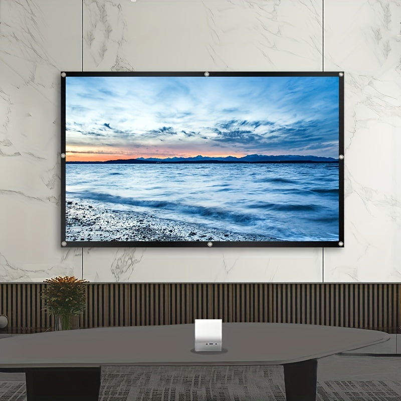 Two-Sided 4K Projection Screen Polyester Fabric Space-Saving Large for Home Theater