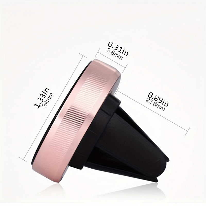 Universal Round Magnetic Car Phone Holder for Dashboard and Air Vent