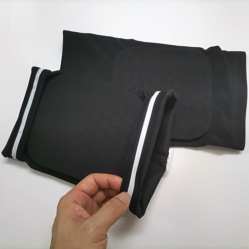 Polyester Honeycomb Foam Knee Pads with Elastic Compression Sleeves and Non-Slip Rubber Bands for Sports Support