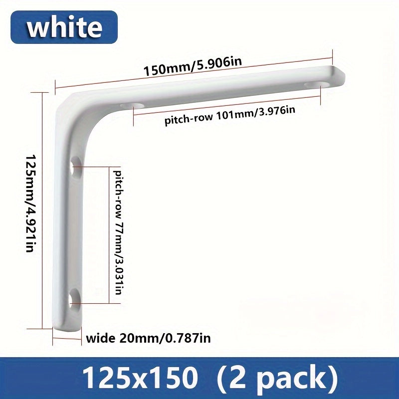 Triangle Bracket Holder Set for Wall Mount, L-Shaped Shelf Support Rack