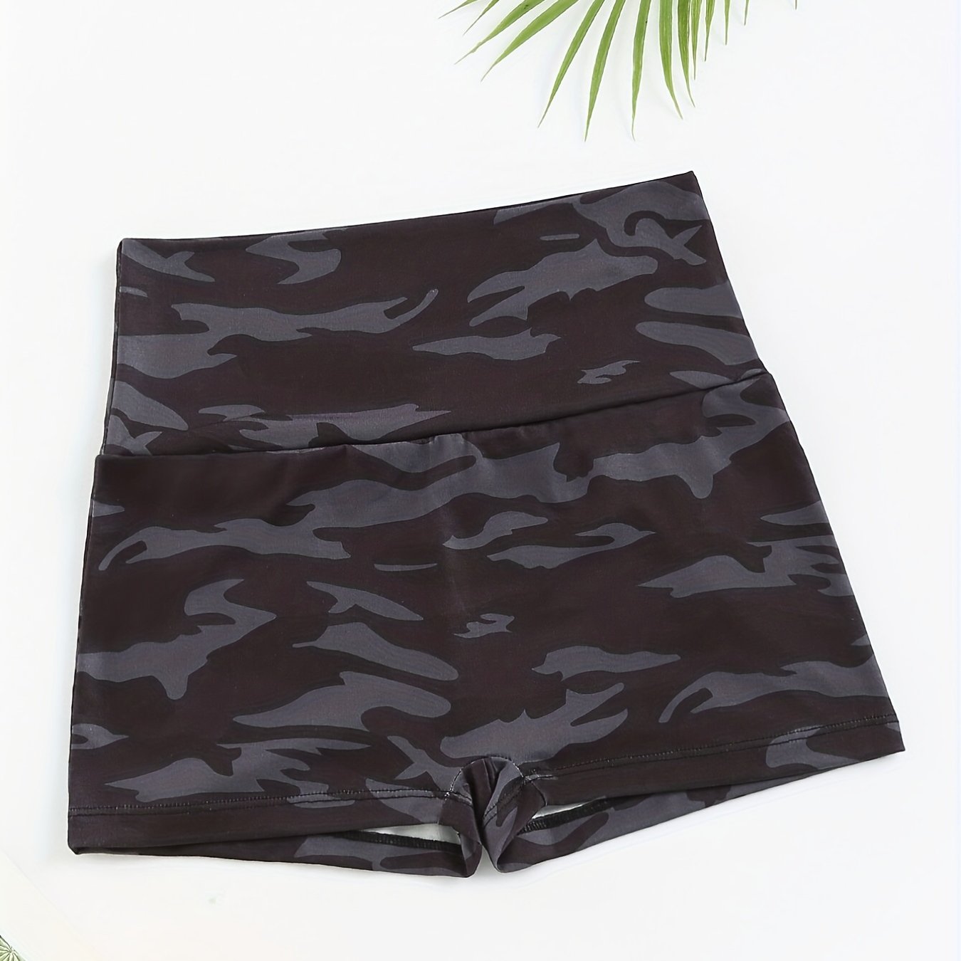 Women's Camouflage Lounge Bottoms with Elastic Waistband Sleepwear Shorts