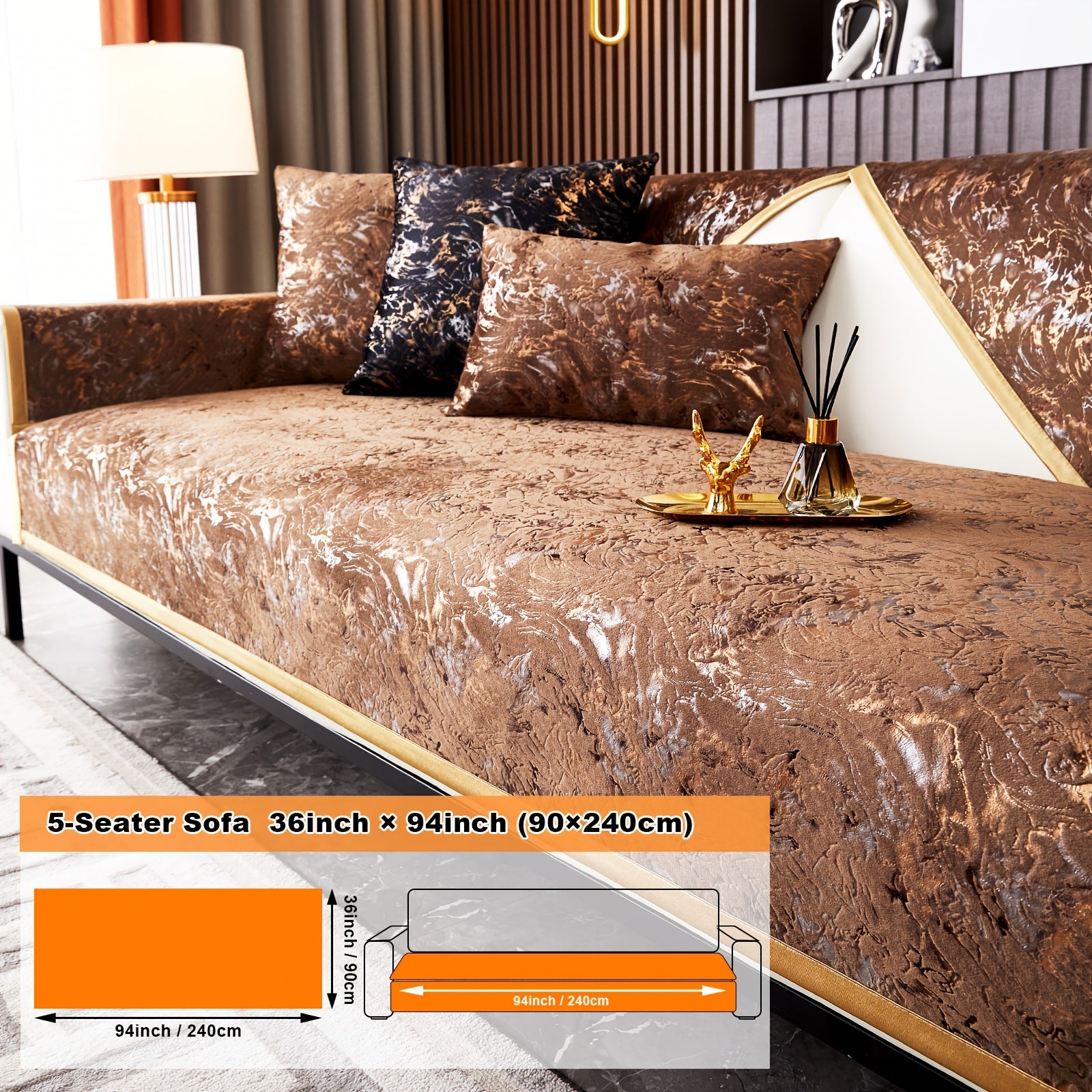 Европейский стиль чехол для дивана, универсальный чехол для всех сезонов с чехлом для подушки и защитным чехлом для подушек дивана. Подходит для различных комнат и домашнего декора.